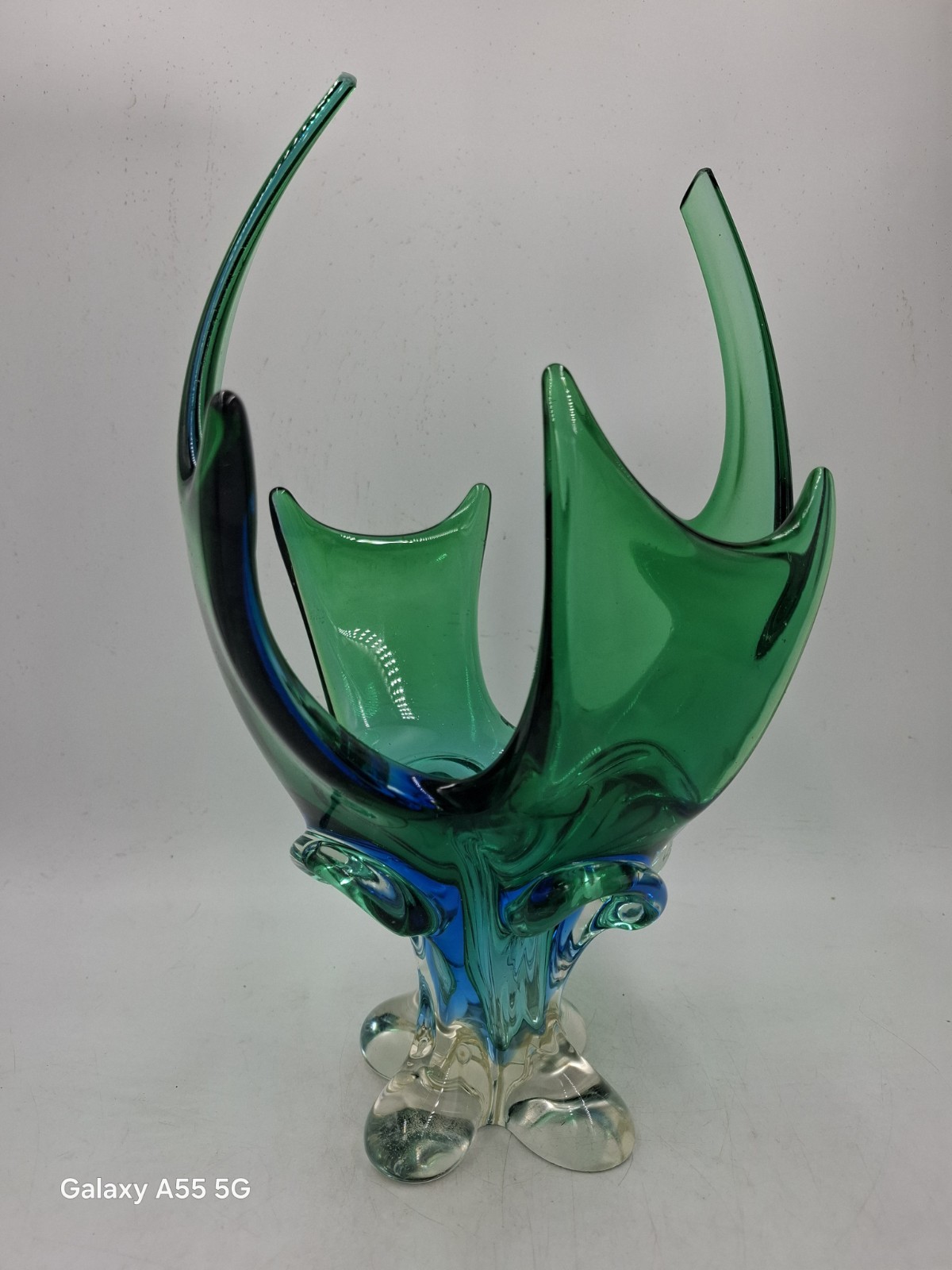 Canadian LORRAINE CHALET ART GLASS Antler CENTREPIECE DISPLAY BOWL