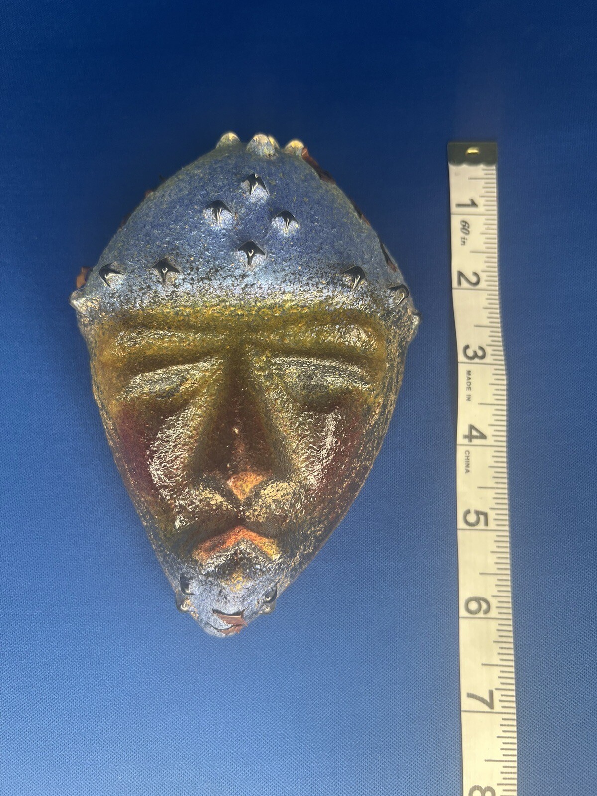 Diane Ferland signed mask ~ art glass