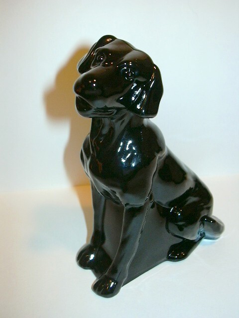 Mosser Handmade Glass Black Labrador Lab Dog Figurine Paperweight Made In USA!