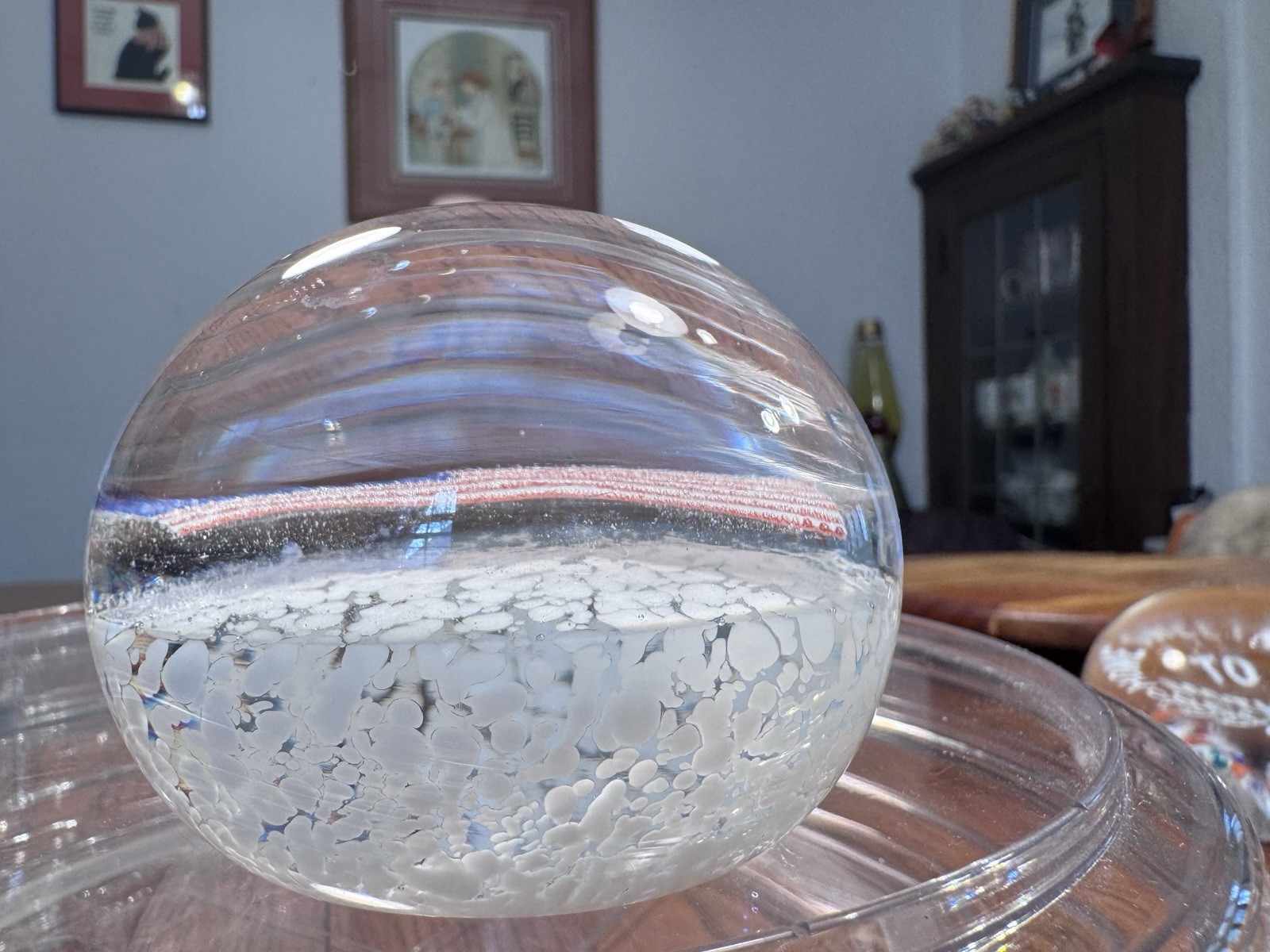 Patriotic USA Flag & Home Sweet Home Mother Signed Glass Paperweights~READ!
