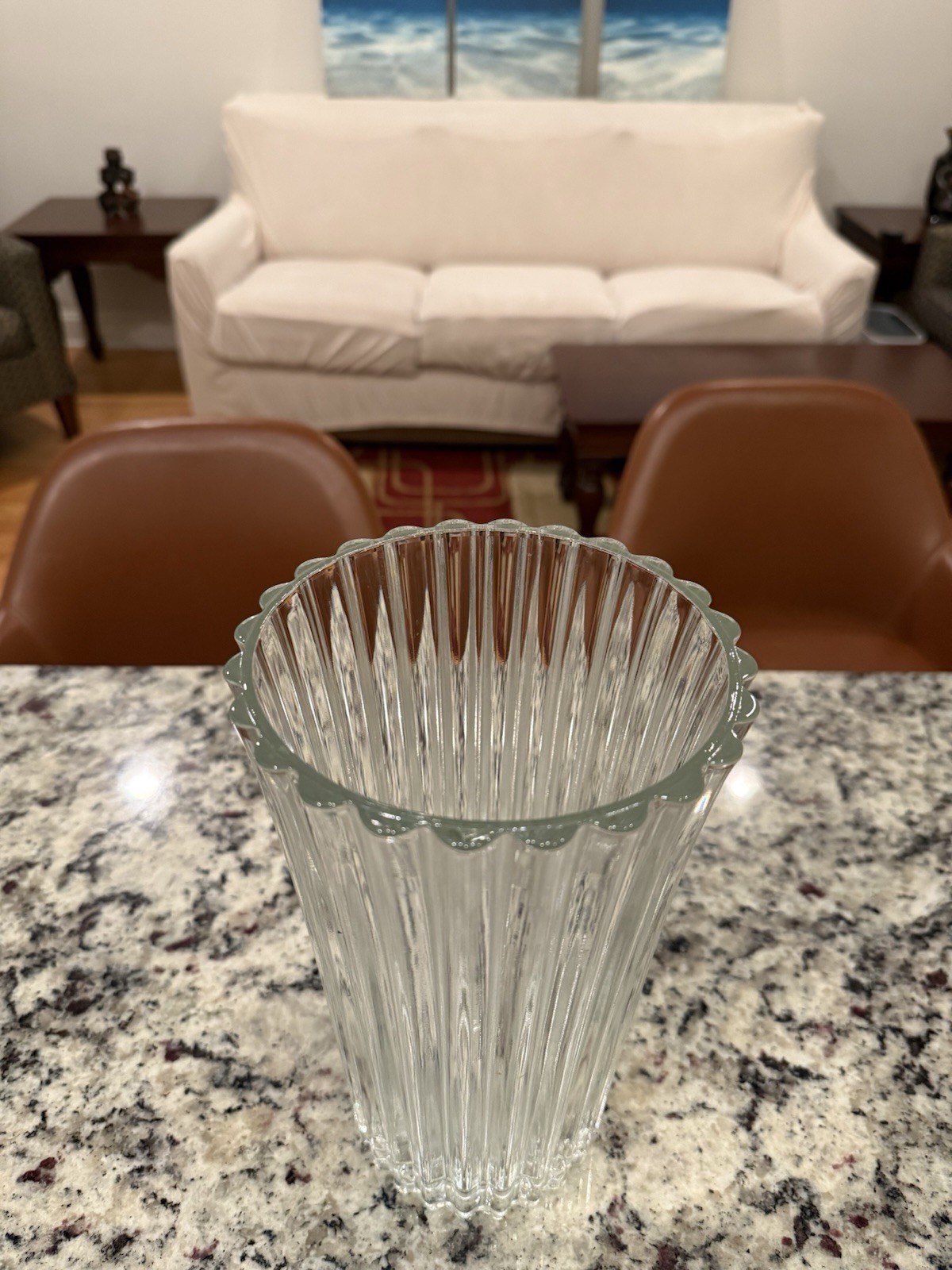 Crystal vase titled ‘Athena’ by Cristal D’Arques. Made in France.