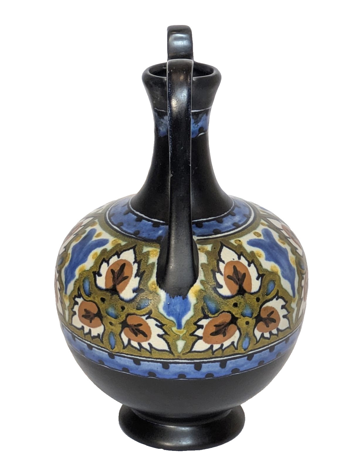 Large Antique Gouda Twin Handled Art Deco Vase Zuid Holland PZH “Blareth” Decor