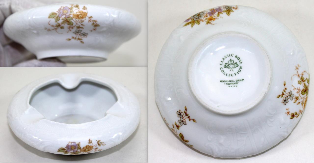 Vintage Classic Rose Collection Rosenthal Group Germany Floral Pattern Ashtray