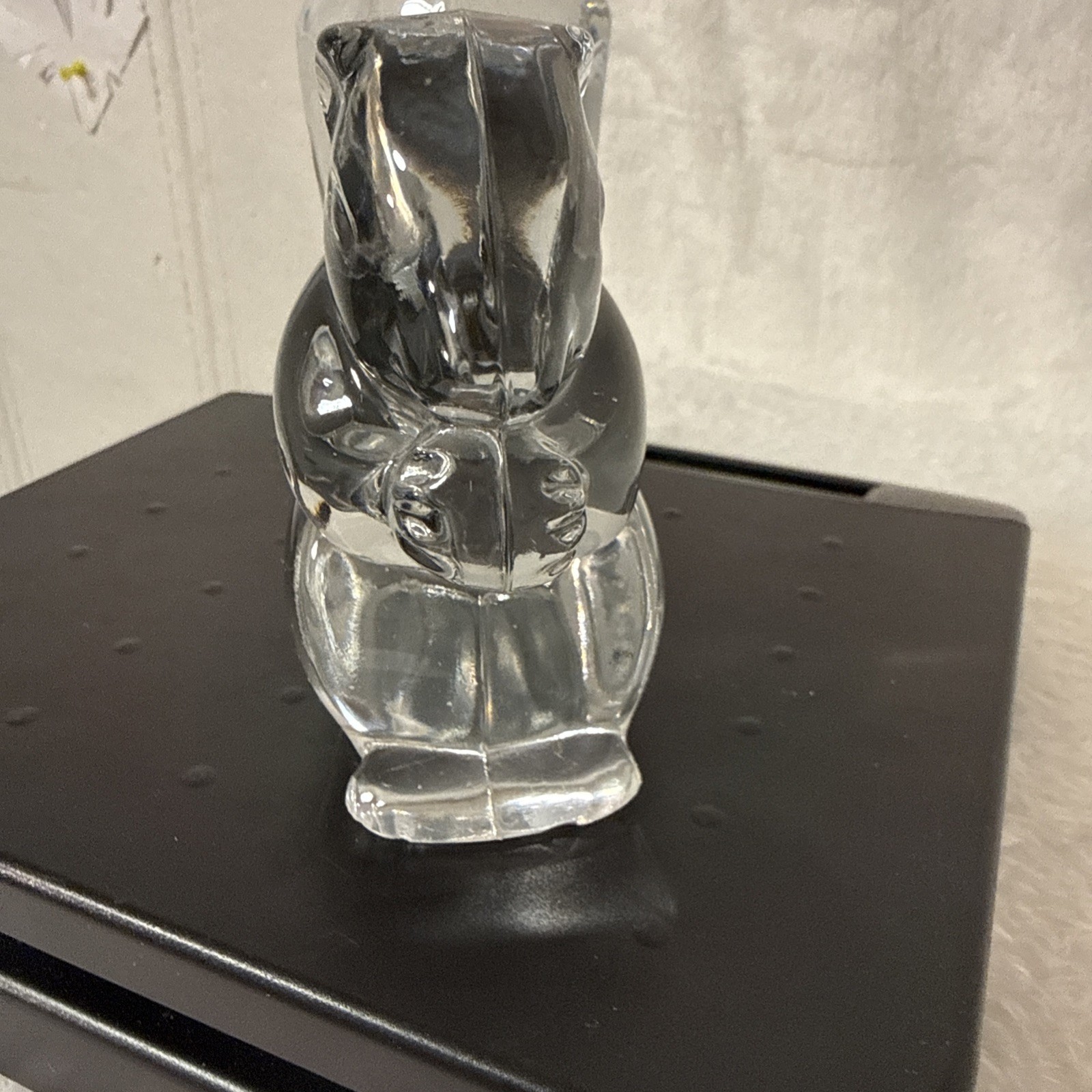 New Martinsville Viking Glass Squirrel Paperweight Clear MCM 4.5”H 1lb 6oz