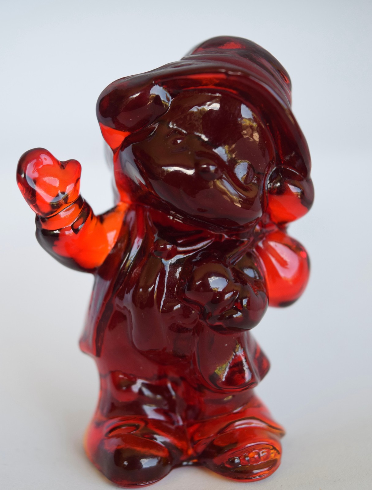 Vintage BOYD ART GLASS Freddie HOBO Clown 3″ BUCKEYE #18 GLOWS LINE above/below