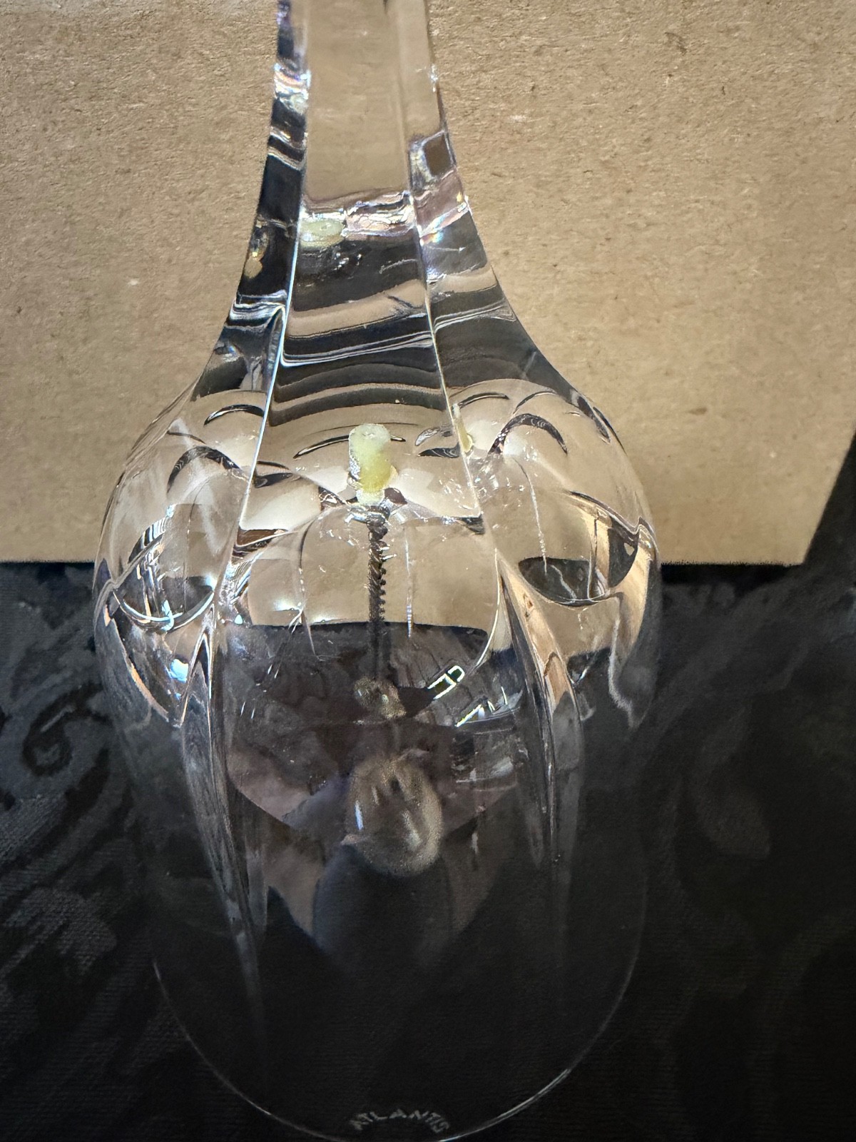 Atlantis Full Lead Clear Crystal Hand Blown / Cut Bell – Portugal, 6 1/4”