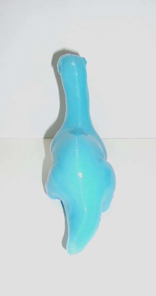 Fenton Glass Robin’s Egg Blue Dinosaur Figurine Mosser Made In USA