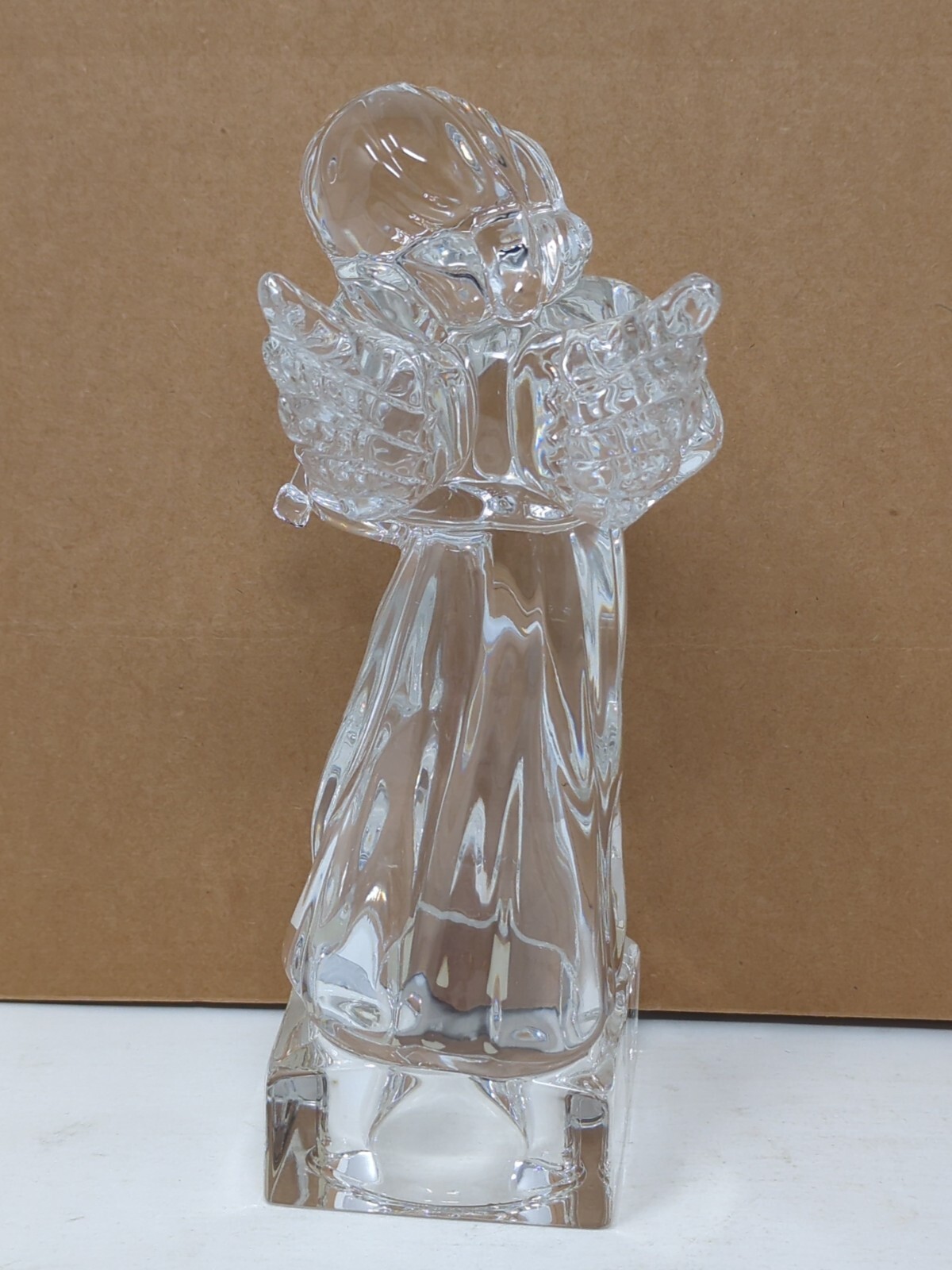 Mikasa Herald Collection German Lead Crystal Angel Playing Violin Statue