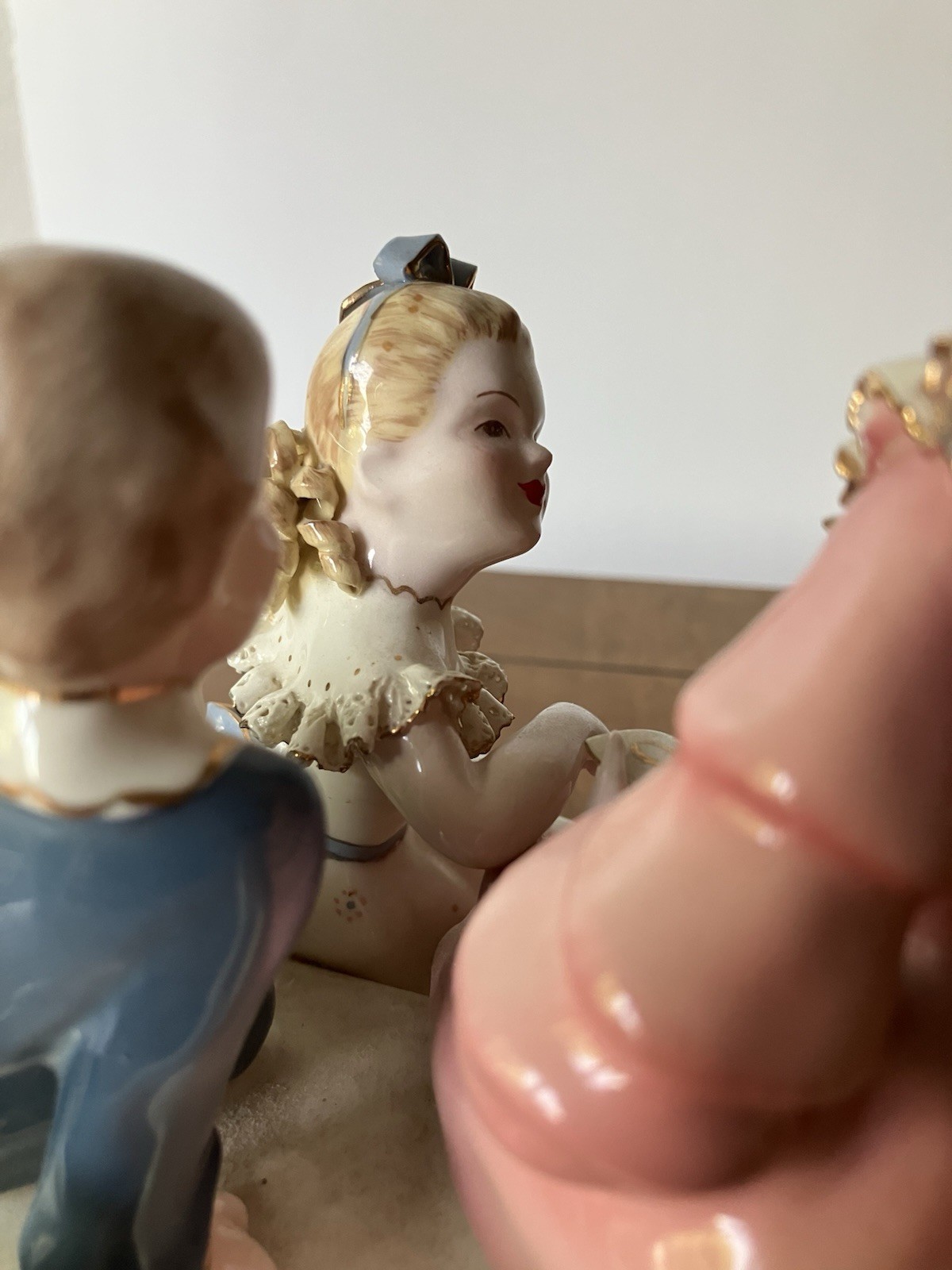 Vintage Florence Pottery Story Book Hour Figurine California No Damage Retro