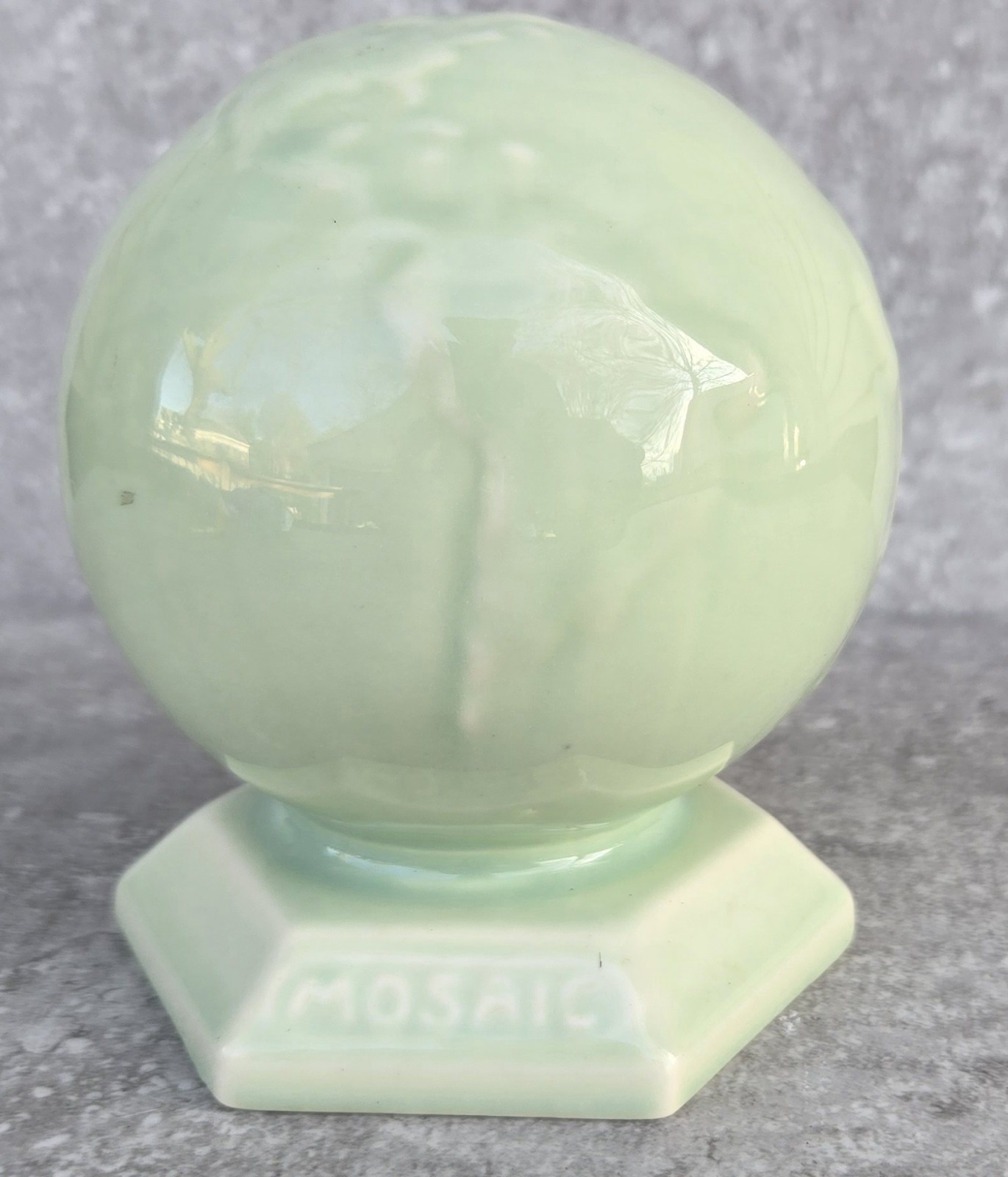Zanesville Pottery Green Ceramic Advertising Globe The Mosaic Tile Co FREEUSHIP