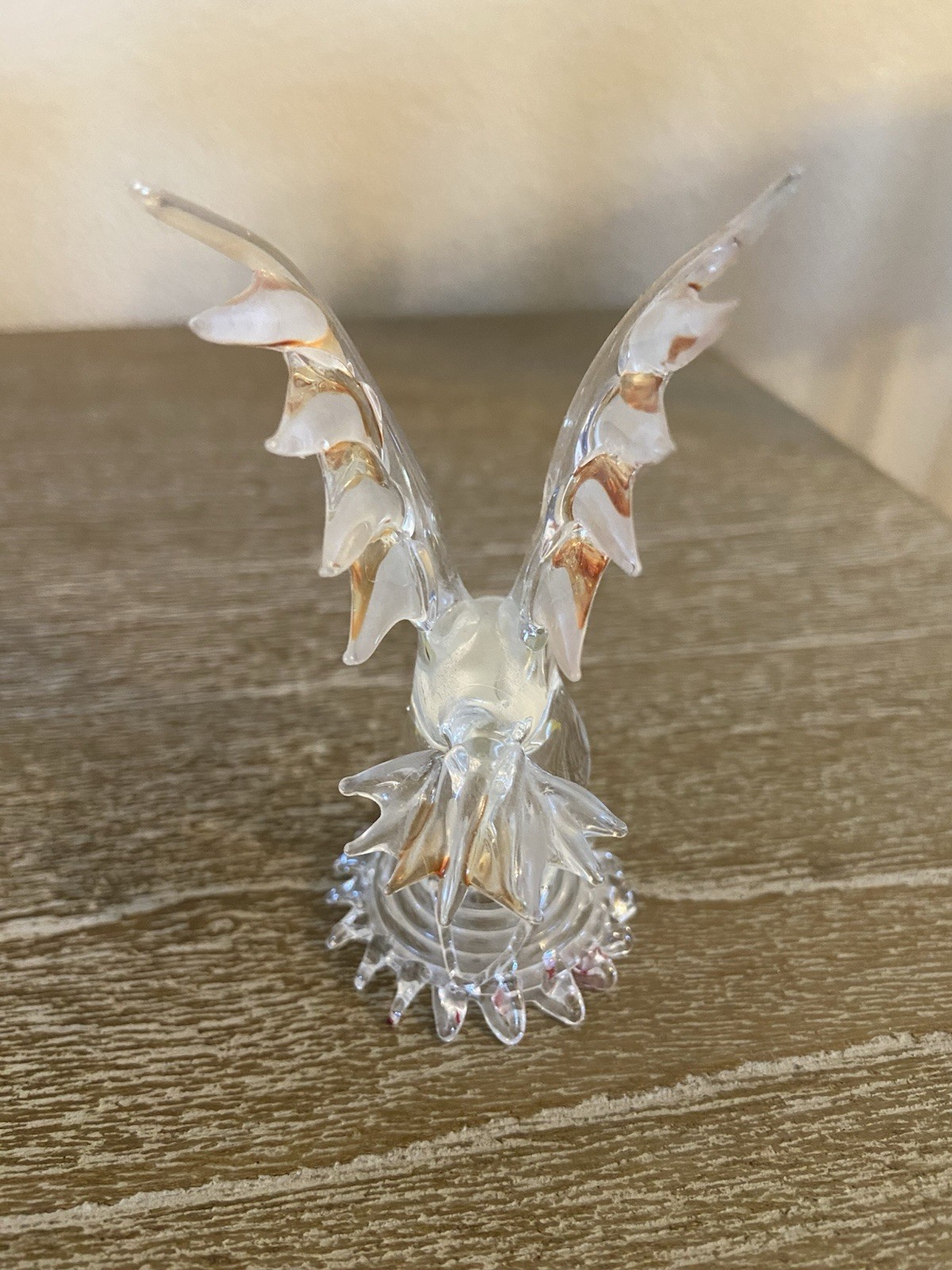 Hand Blown glass bald Eagle 3.5” T X 2” W