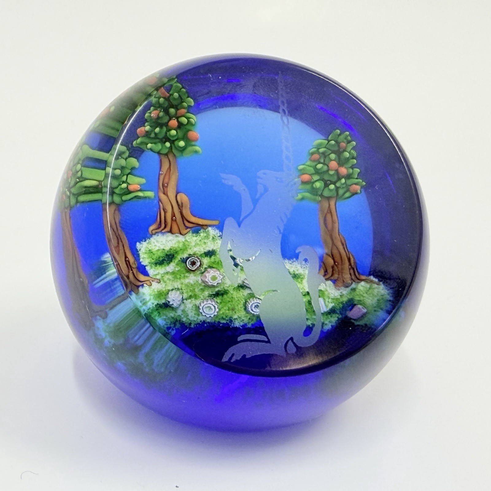 Caithness Unicorn Dance Paperweight 2/150 Limited Edition Scotland