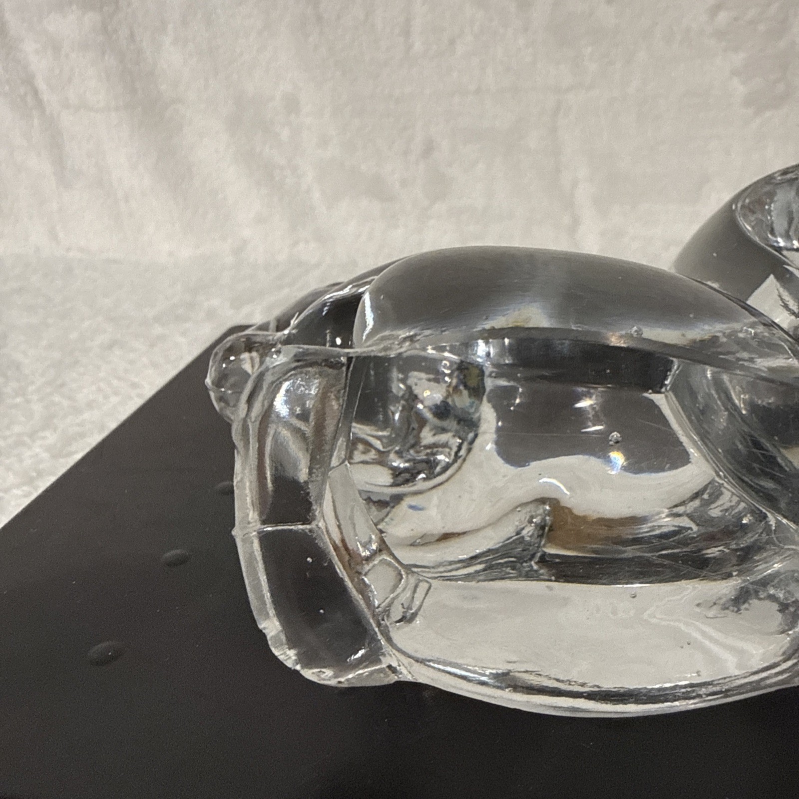 New Martinsville Viking Glass Squirrel Paperweight Clear MCM 4.5”H 1lb 6oz
