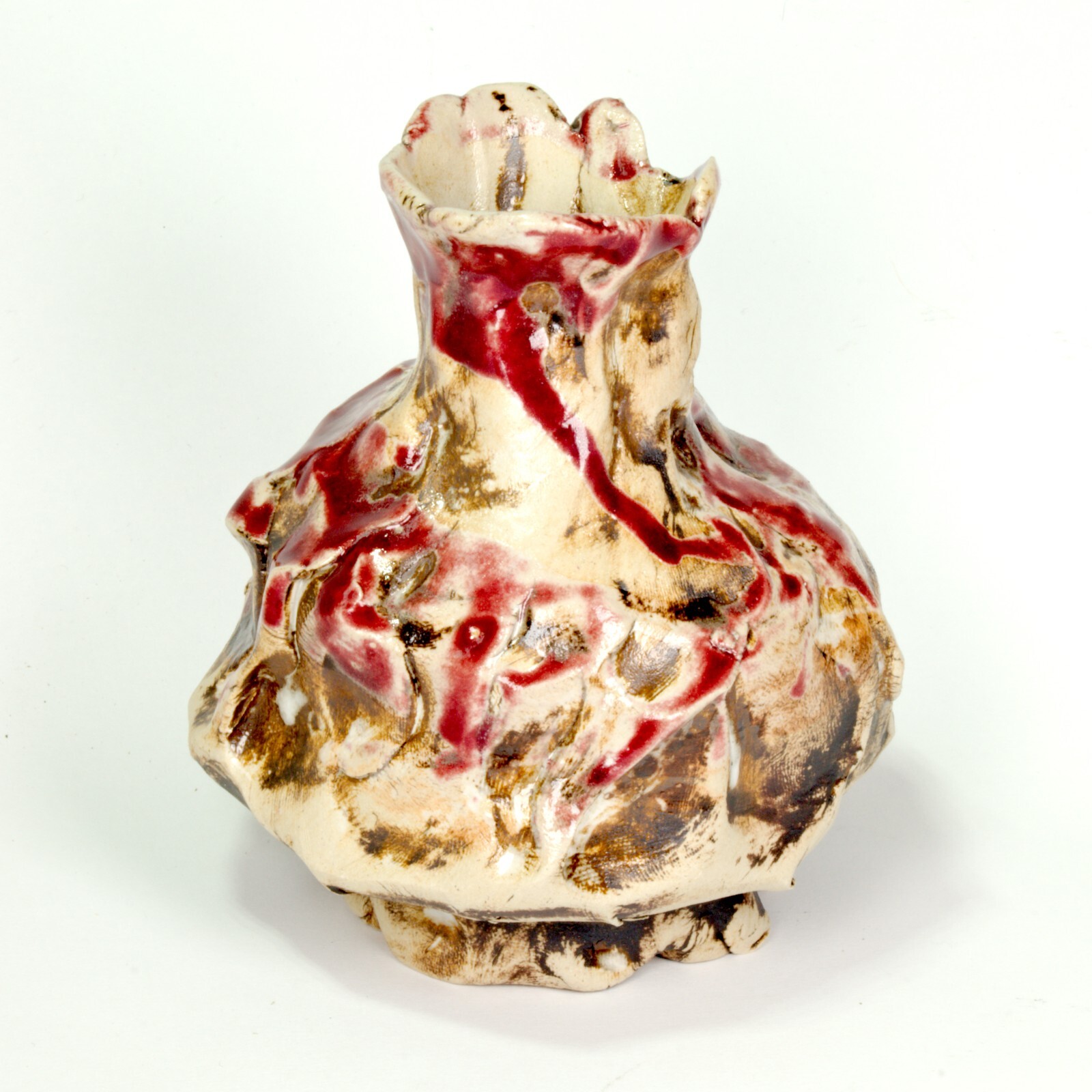 Vase ceramic stoneware glaze Höhle Lascaux w2 Unique Prof.em Loeschner-Gornau
