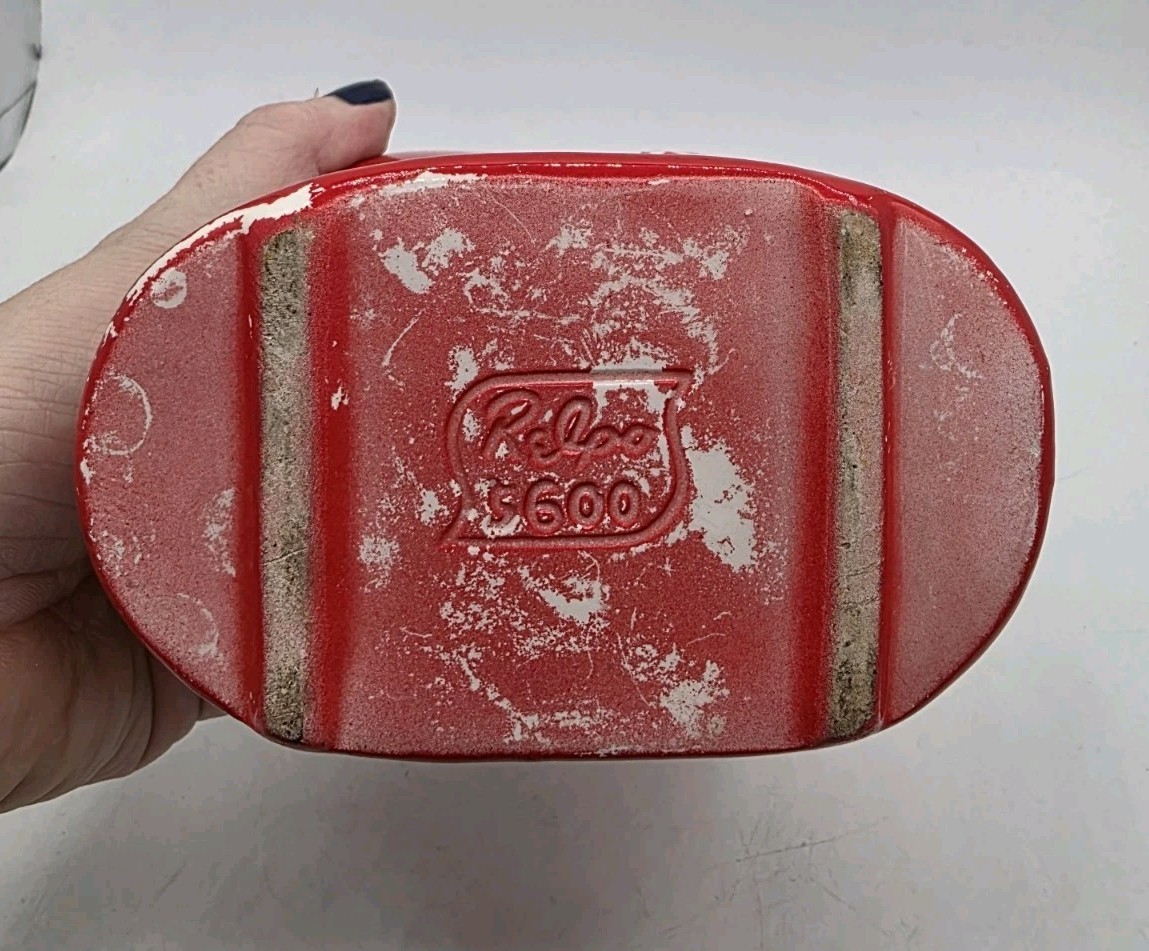 Vintage Relpo Ceramic Valentine’s Day Red Heart Planter with Arrow & Gold Heart