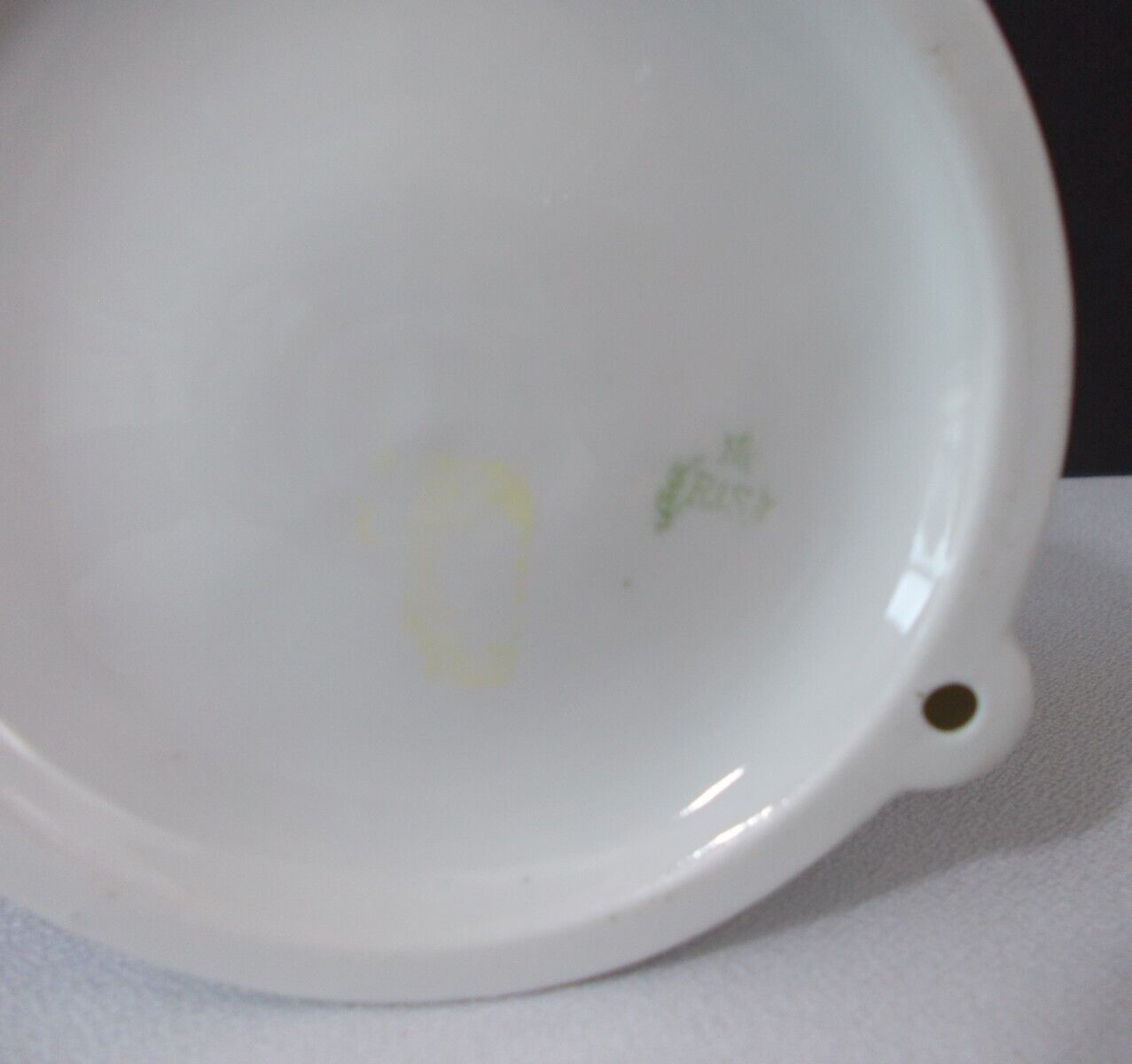Vintage RS Germany Green mark Floral ashtray 1-¼ high x 4-¼ across