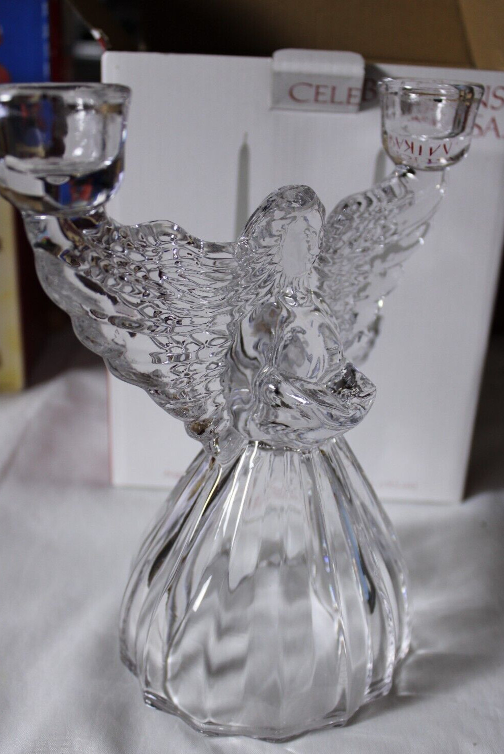 Mikasa Celebrations Angel Double Candlestick Holder By Mikasa New (Open Box)