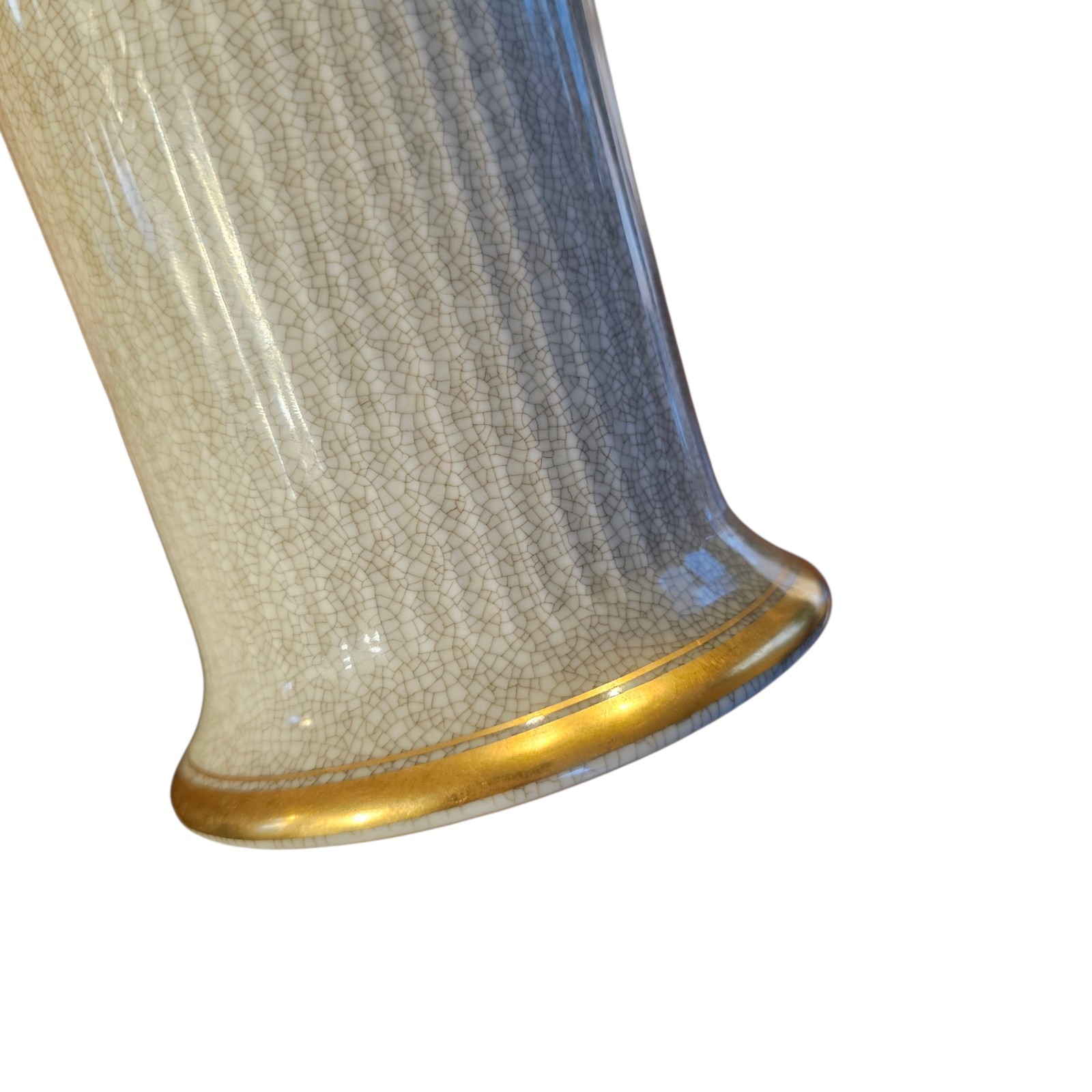 Royal Copenhagen Crackle Glaze Vase Thorkild Olsen Design Danish Modern 1950