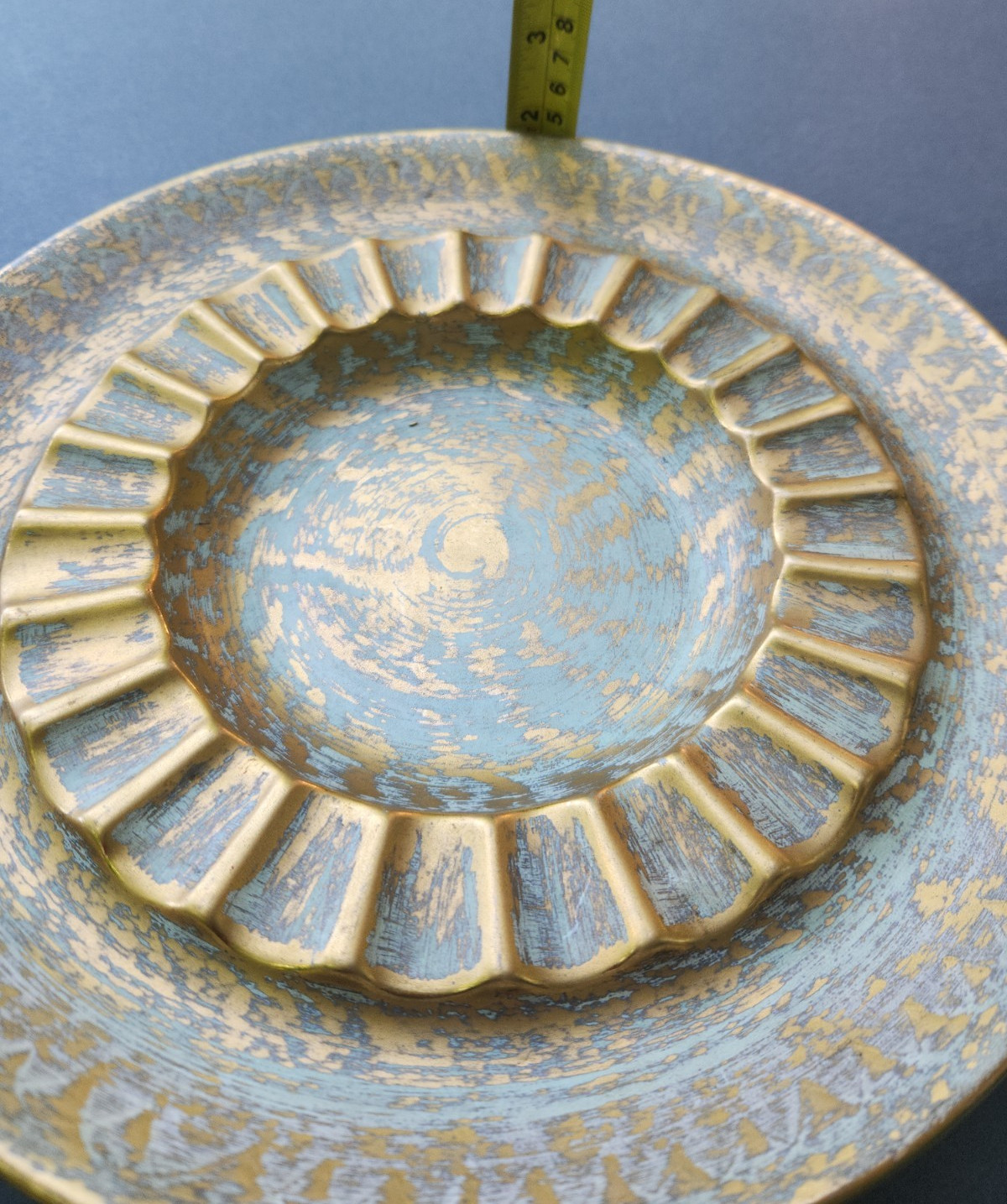 Stangl Ashtray Large Antique Gold Cigarette Cigar