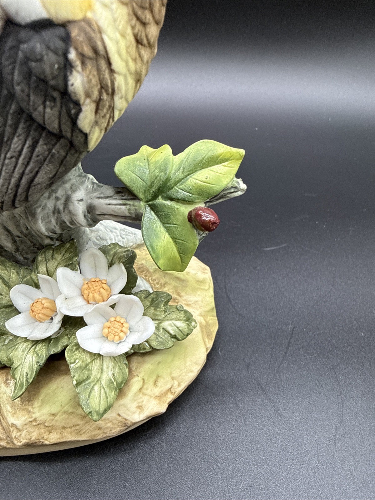 Andrea by Sadek Goldfinch porcelain bird figurine, hand painted, 11 in