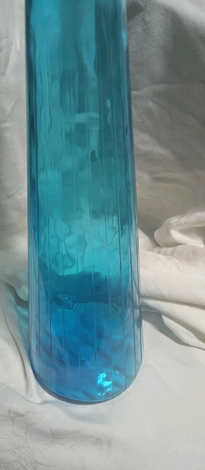 Creation Vinmax Blue Turquoise Bottle With Stopper Made In Italy 25″ Tall