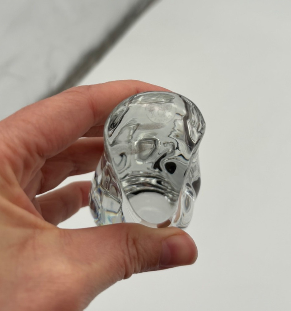 Vintage Baccarat Signed Crystal Owl 4.25″ Figurine Made in France