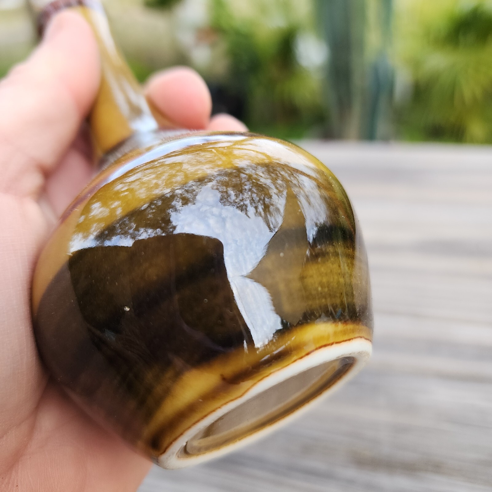 Vintage Bud Vase OMC? Japan Small Mid-century modern Art Pottery Vase 5″