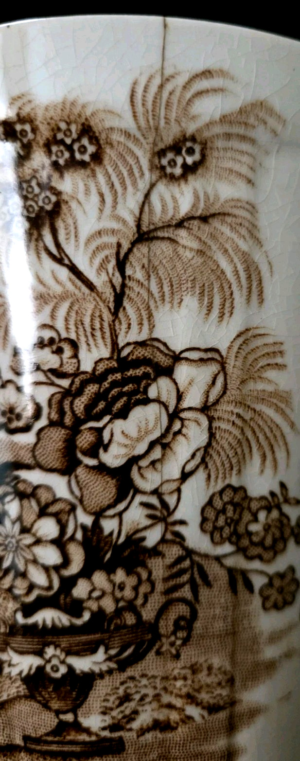 Pot Tonquin Royal Staffordshire By Clarice Cilff England VTG Brown Trees Water