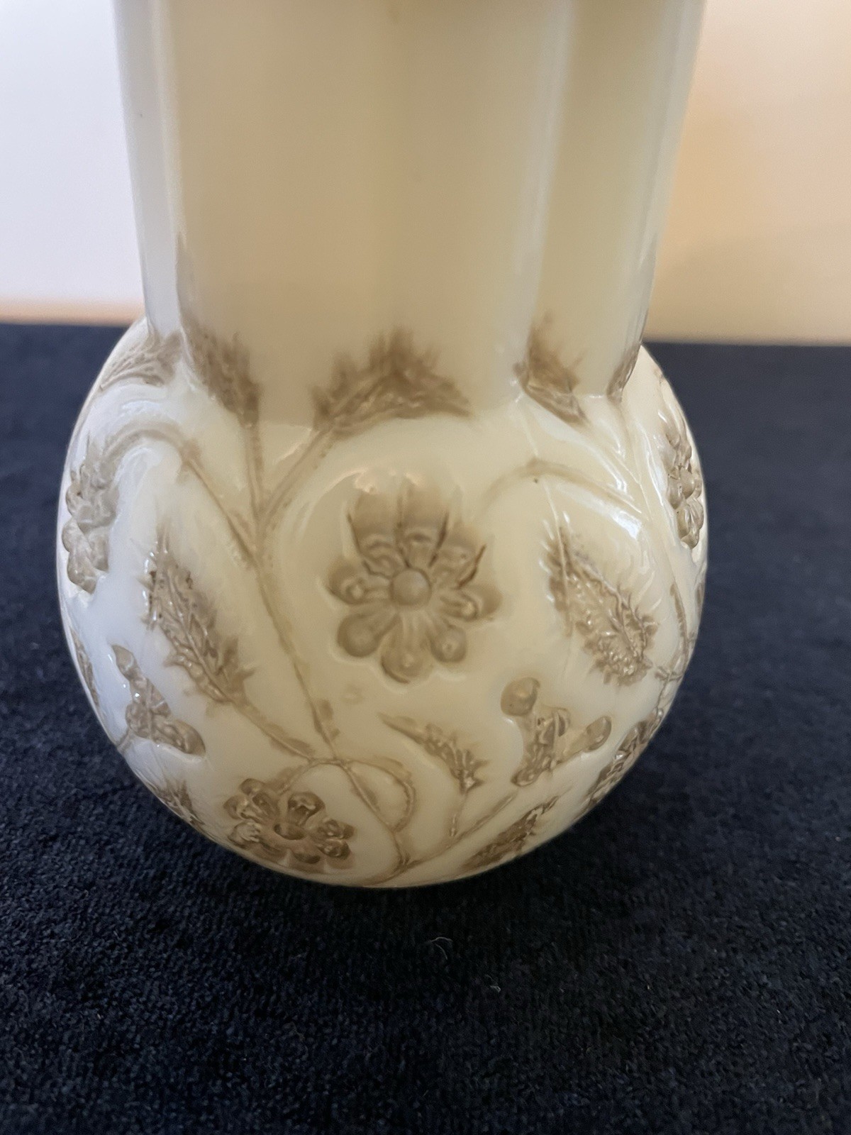 Antique Findlay Onyx Sugar Shaker MuffineerArt Glass Ohio Cased Glass AS IS