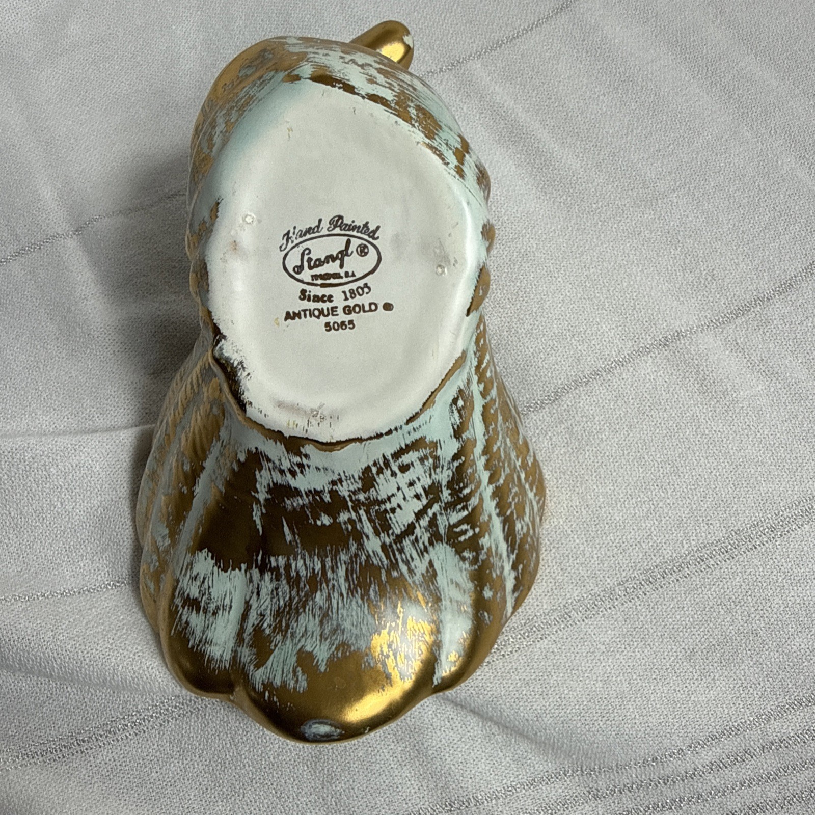 Vintage Stangl Pottery Trenton, NJ Hand-painted #5065 Cornucopia – Antique Gold