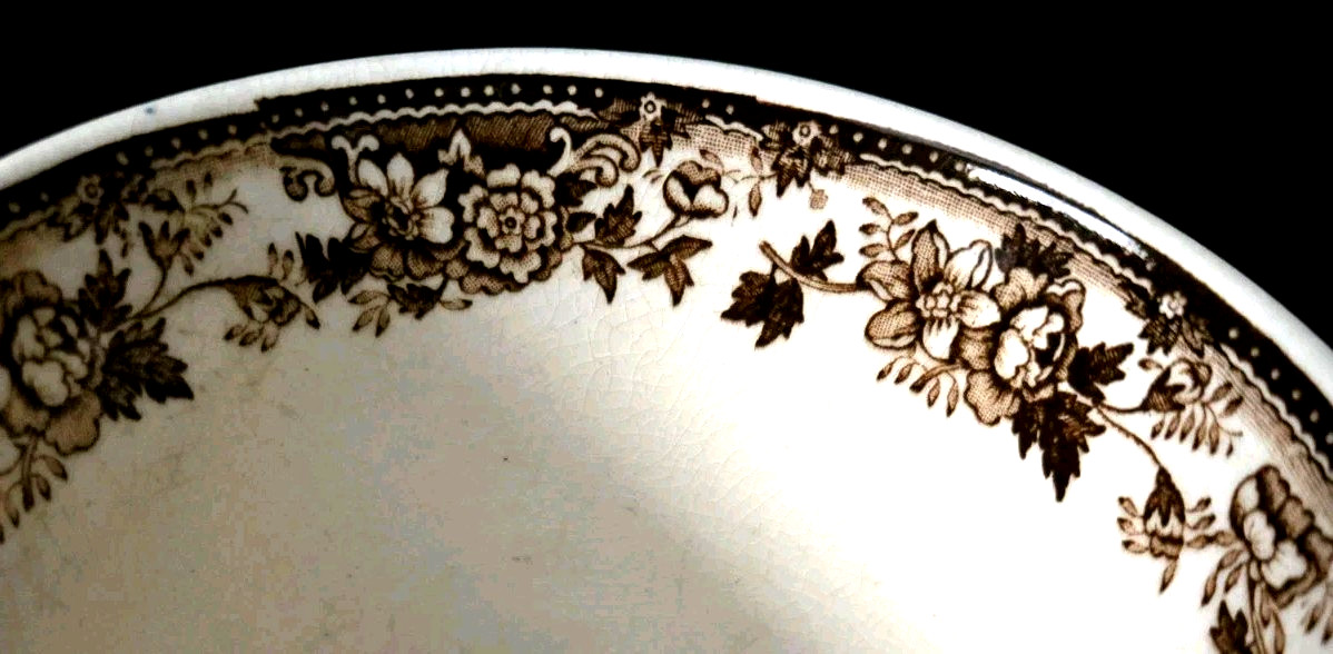 Pot Tonquin Royal Staffordshire By Clarice Cilff England VTG Brown Trees Water