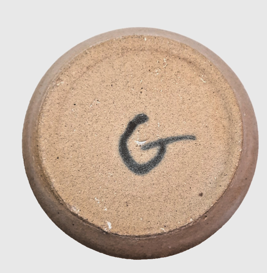 Rare-Gerald Eltzroth-Greene St Pottery-Signed G-Unity Crock-Heart/Cross/Circles