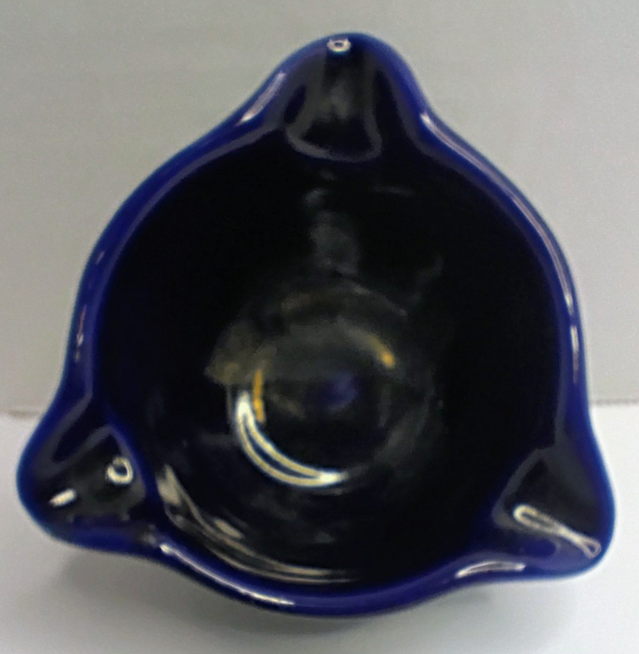 Vintage West German Pottery Personal Ashtray Blue Green Mid Century Modern 233