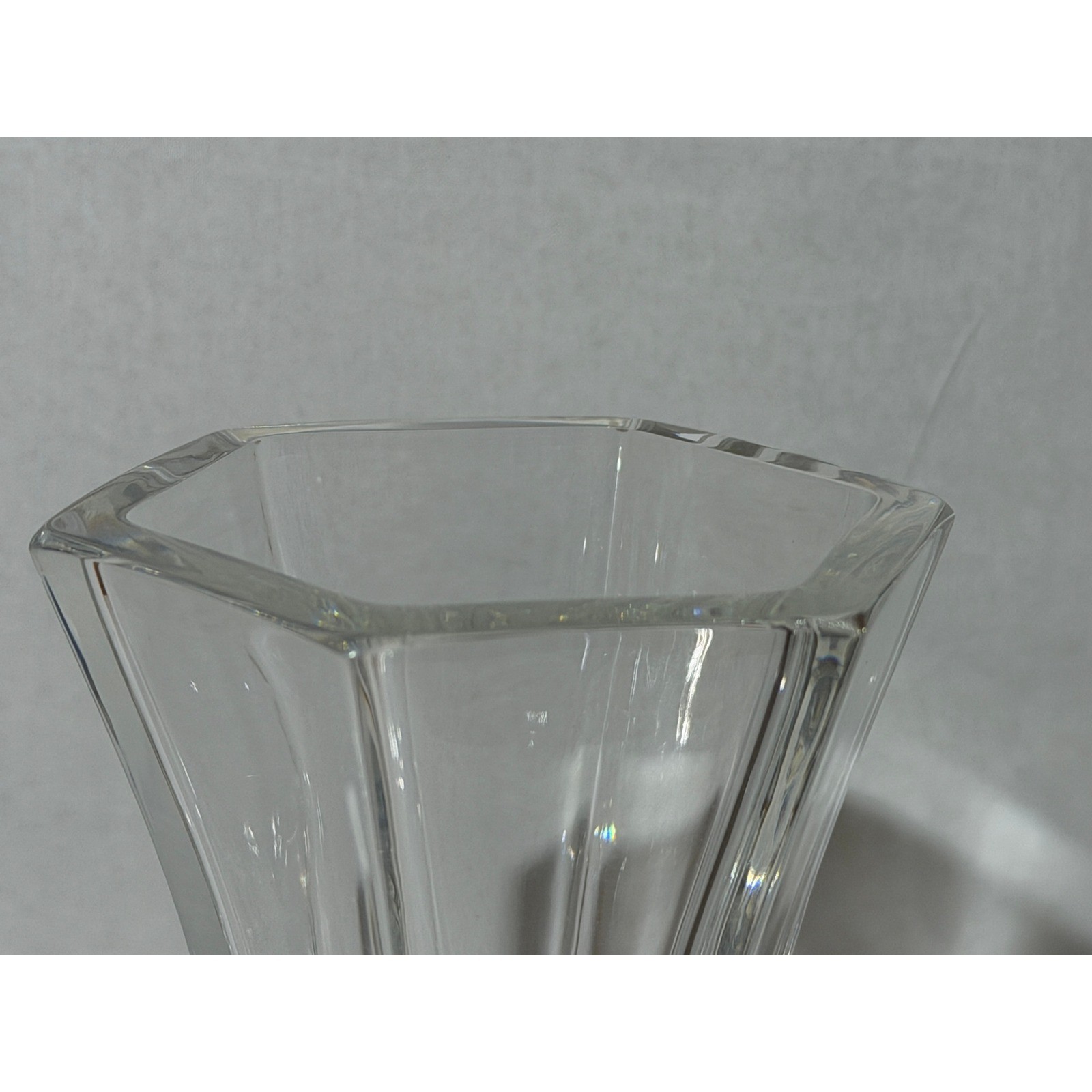 Vintage Signed Gorham Heavy Lead Crystal Panel Sovereign 10″ Vase