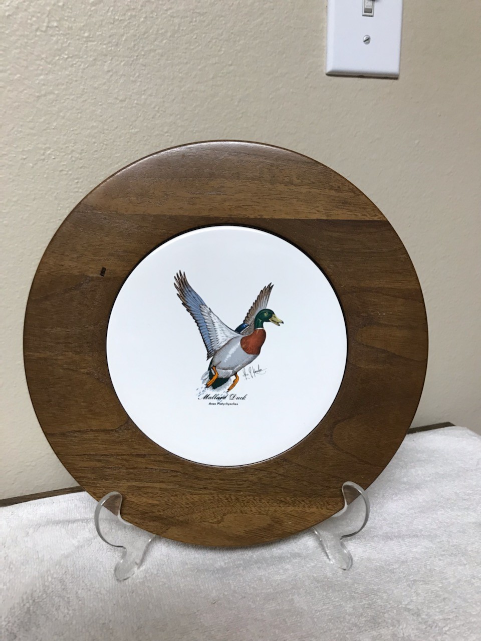 ROSEMEADE LES KOUBA MALLARD DUCK WALL PLAQUE 10″