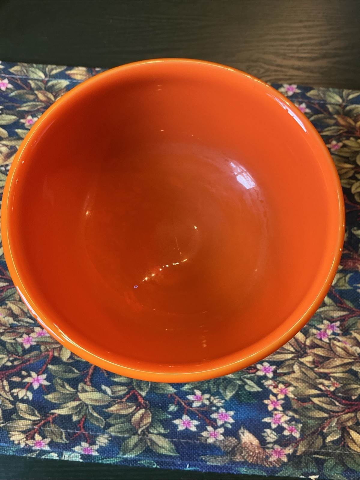 MCM 6.75” Erik Hoglund Boda Opaque Orange Glass Compote Signed Retro