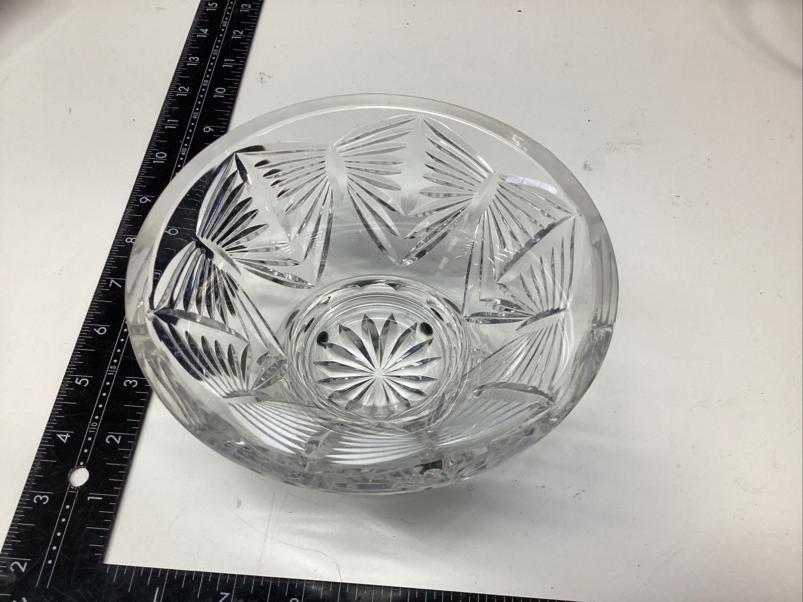 Crystal Waterford Candy Dish Bowl Glass Cut Footed Pedestal Butterfly Cut Neat
