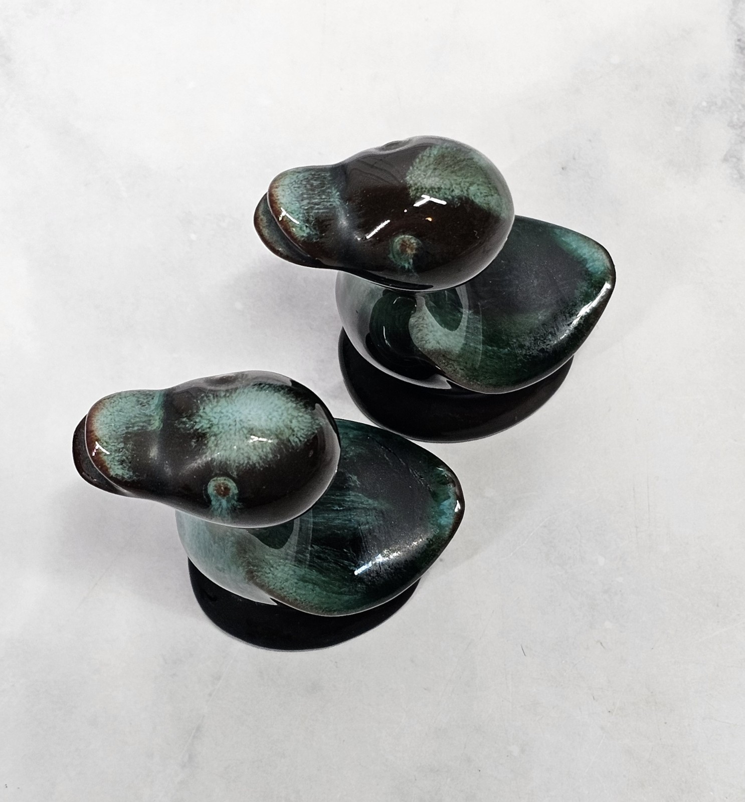 Blue Mountain Pottery Duck Figurines Glazed