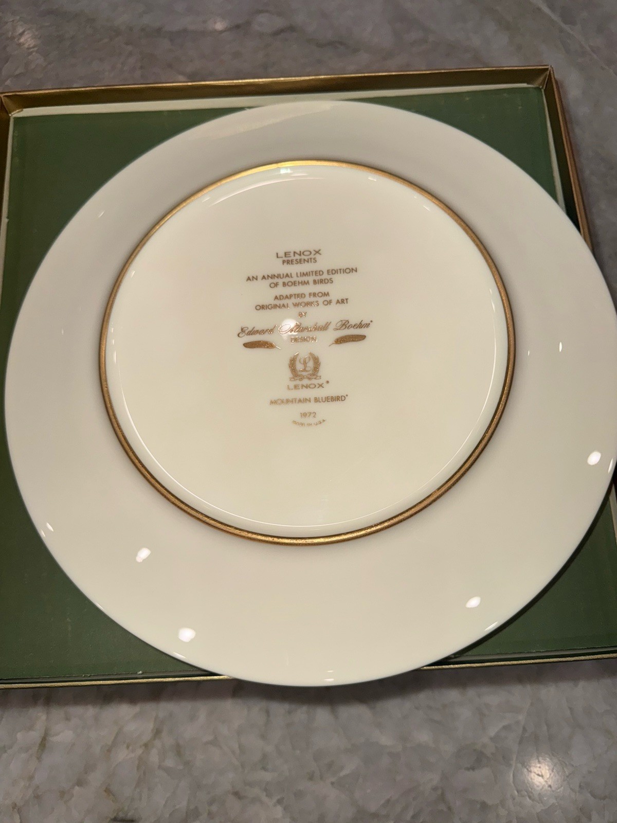 Lenox Boehm Birds Limited Edition 24K Gold complete set of 8 Plates 1974