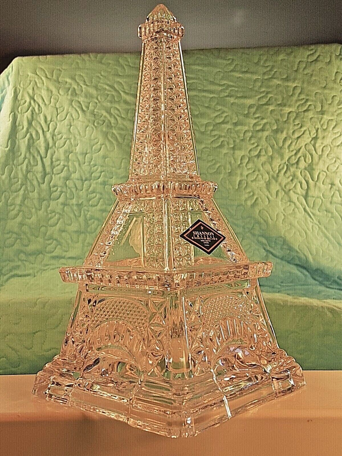 Crystal Eiffel Tower Covered Jewelry Box Shannon Designs of Ireland by Godinger