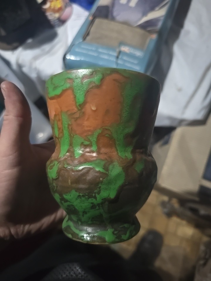 WELLER POTTERY, GREORA VASE, WONDERFUL GLAZE COMBINATION, EXCELLENT CONDITION~~~