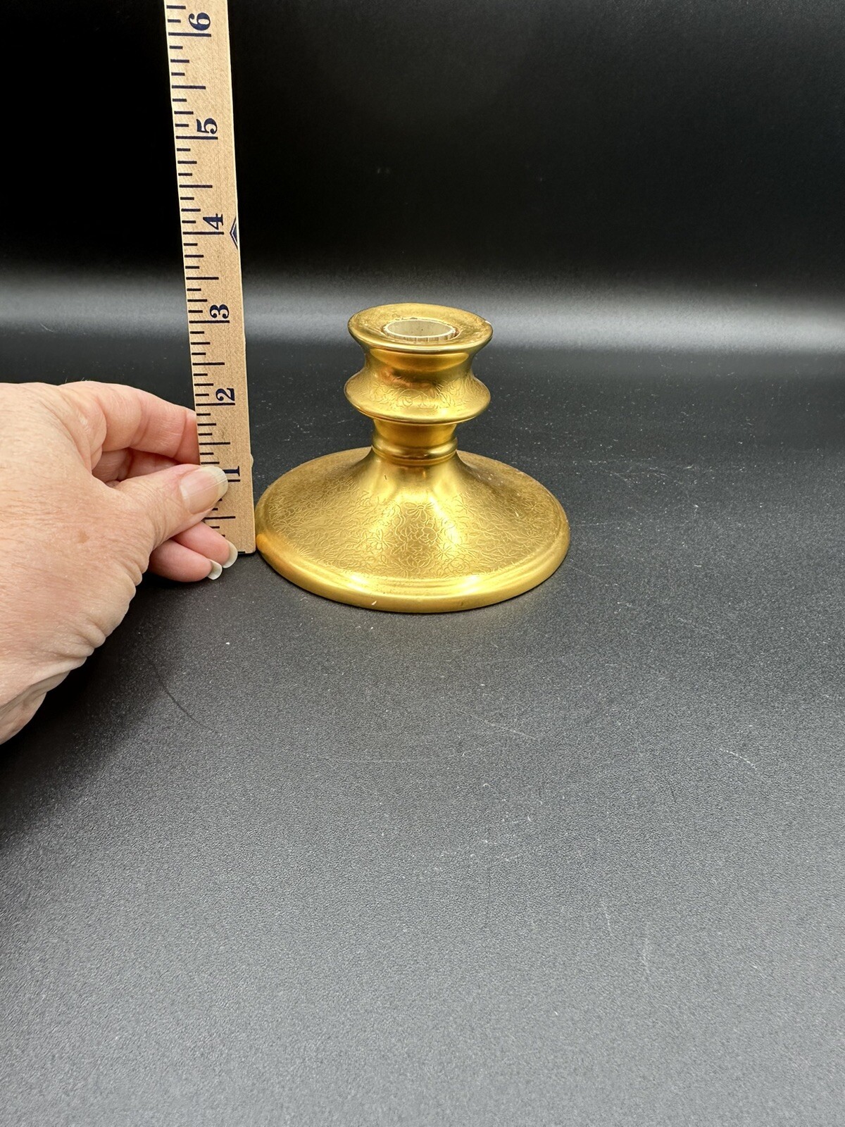 Vintage PICKARD GOLD ENCRUSTED CANDLE HOLDER Early Stamp Rare 792