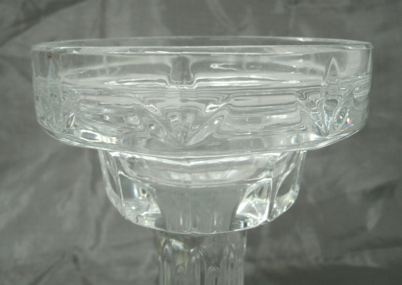 Godinger RETRO Giftware Hurricane 10″ Lamp Replacement Base Lead Crystal HTF ec