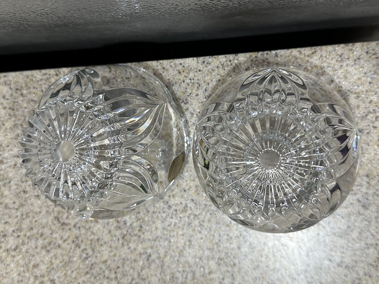 2 NOS Cristal d’ Arques France Ancona Crystal Glass Votive Taper Candle Holders