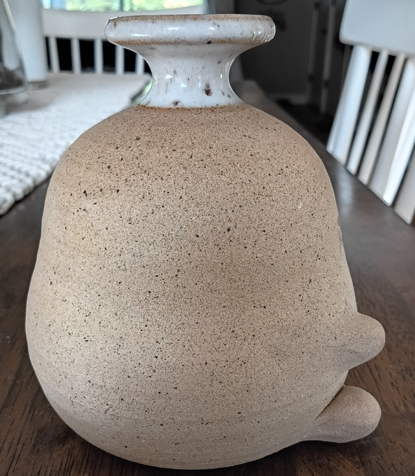 Studio Rain Ceramics Whimsical Creature Stoneware Watering Bell Thumb Pot Art
