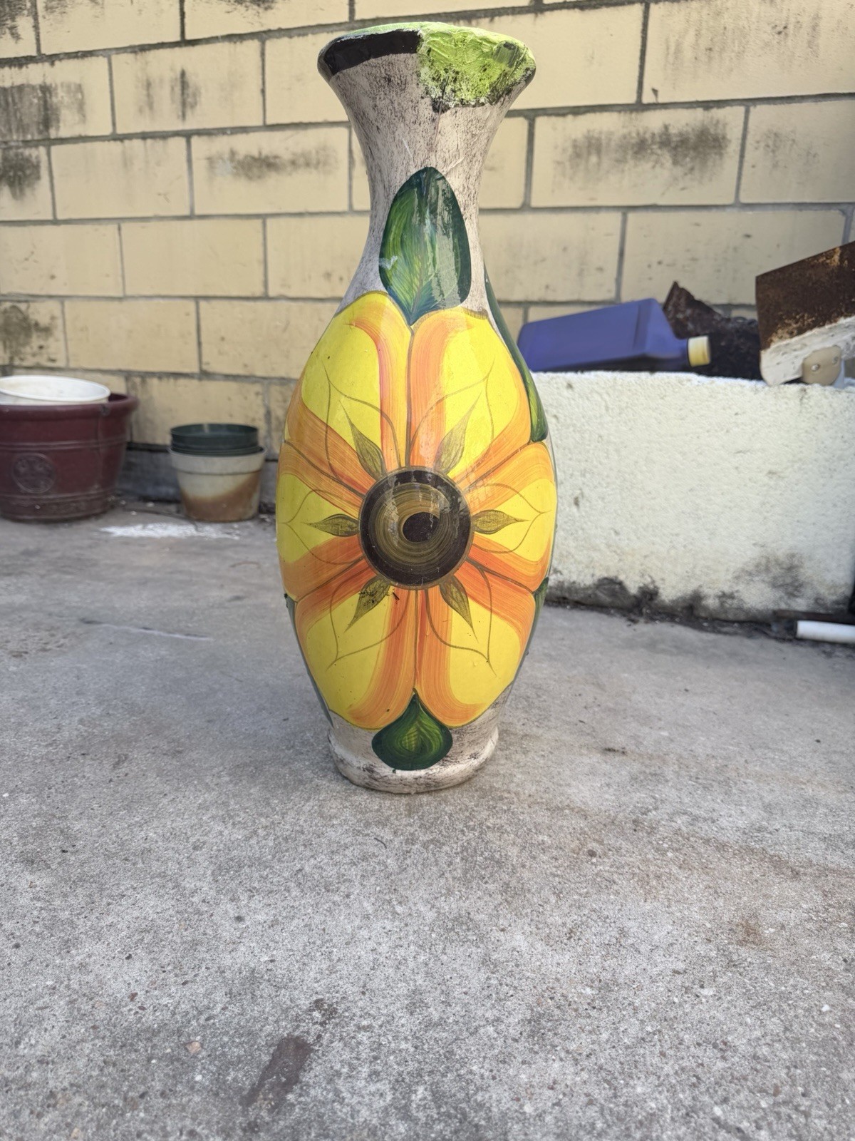 Handmade Multicolor Ceramic Art Pottery Planter, Floral & Animal Designs