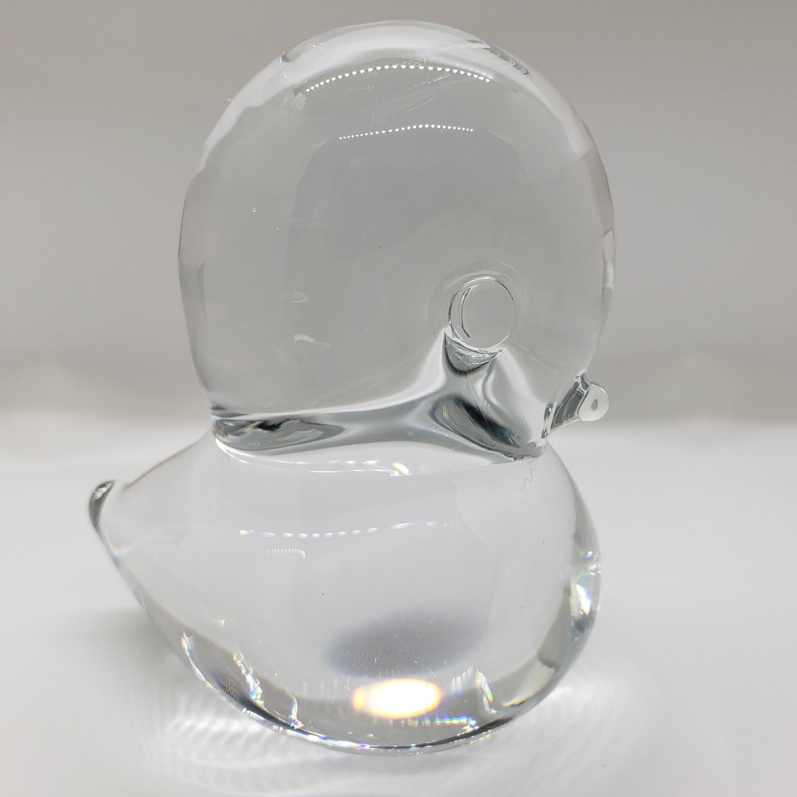 Clear Glass Baby Chick Figurine Paperweight