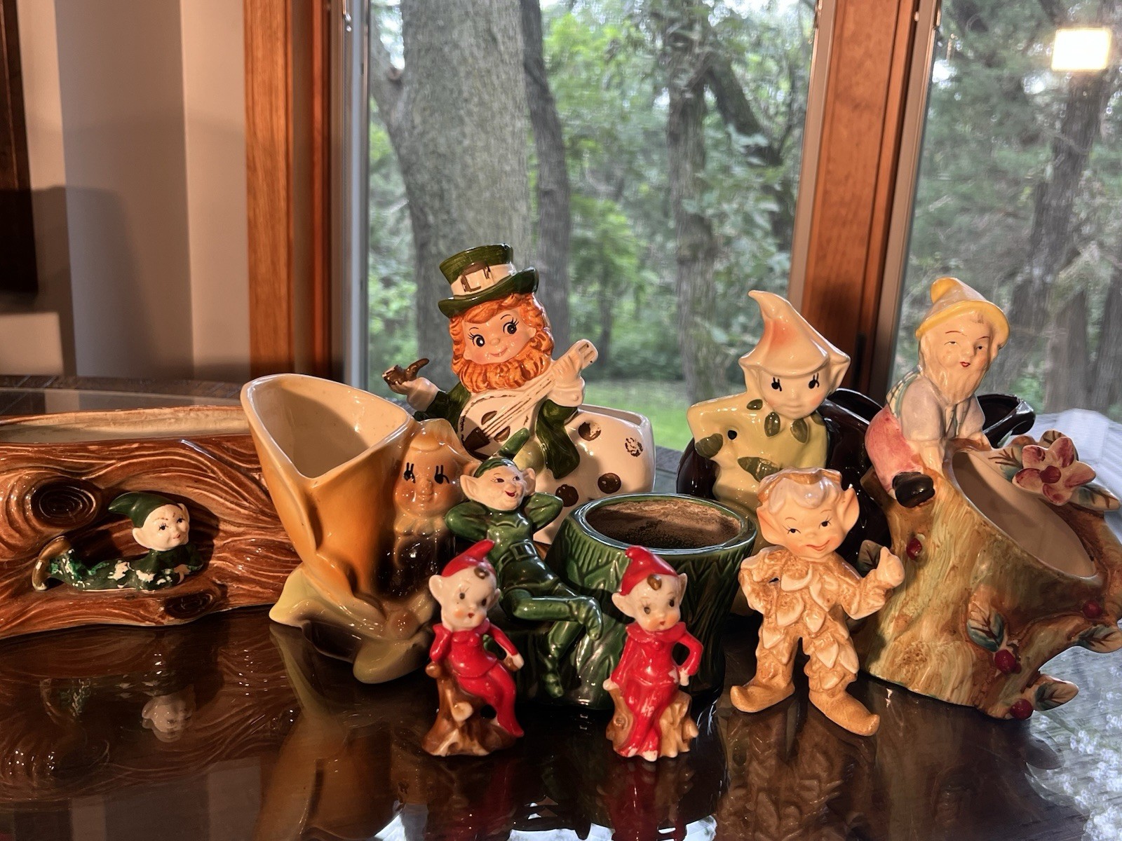 VTG Shawnee Pottery Pixie or Elf Pottery Vase or Planter 4” Earthy Colors