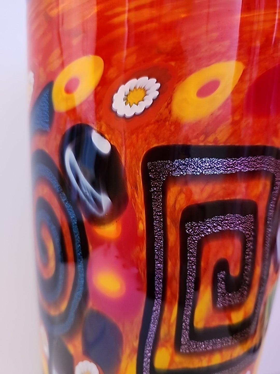 Mad Art Signed Glass Vase 2004 14″ Excellent