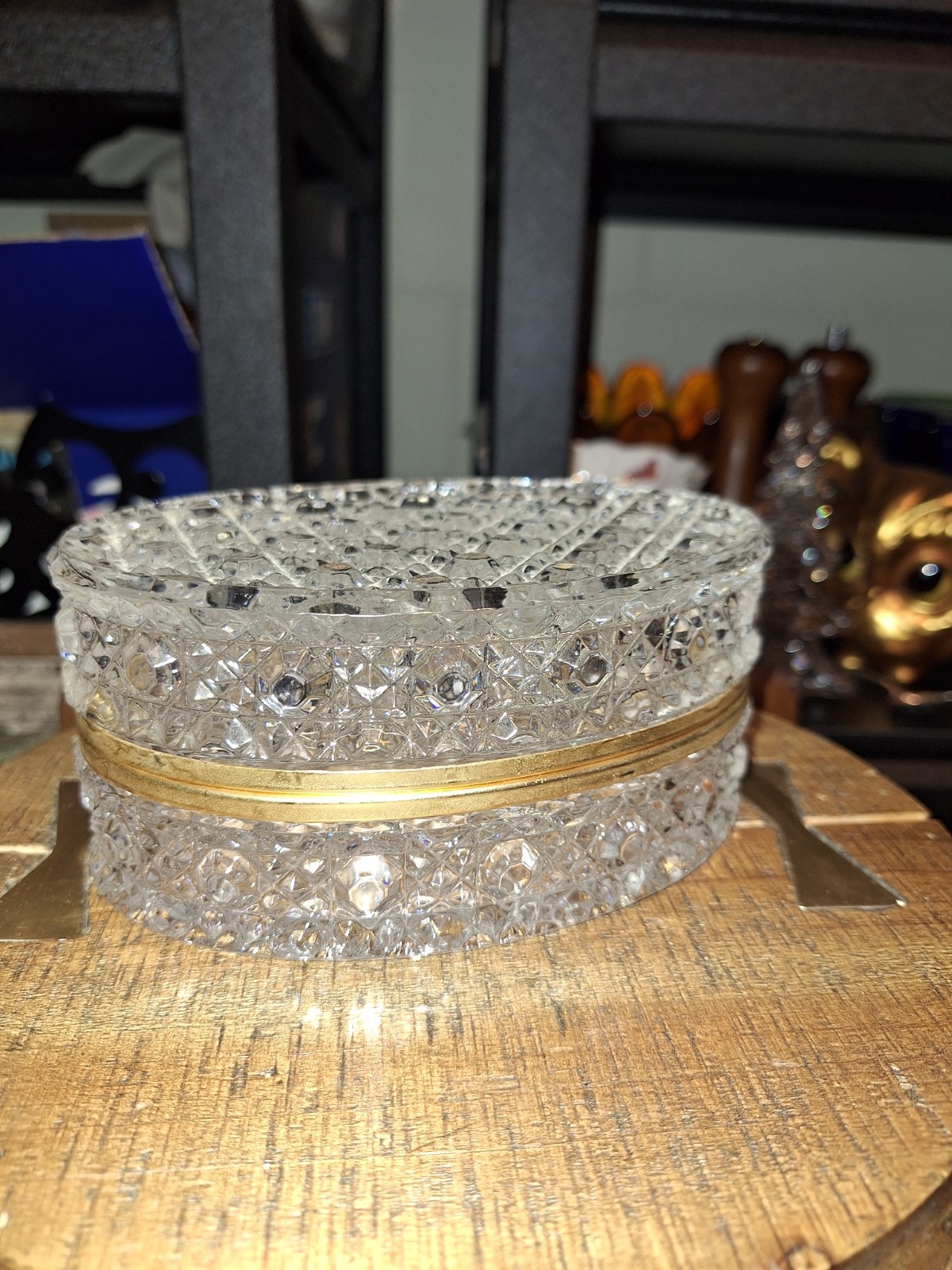 Vintage BACCARAT Style Crystal Trinket Jewelry Box